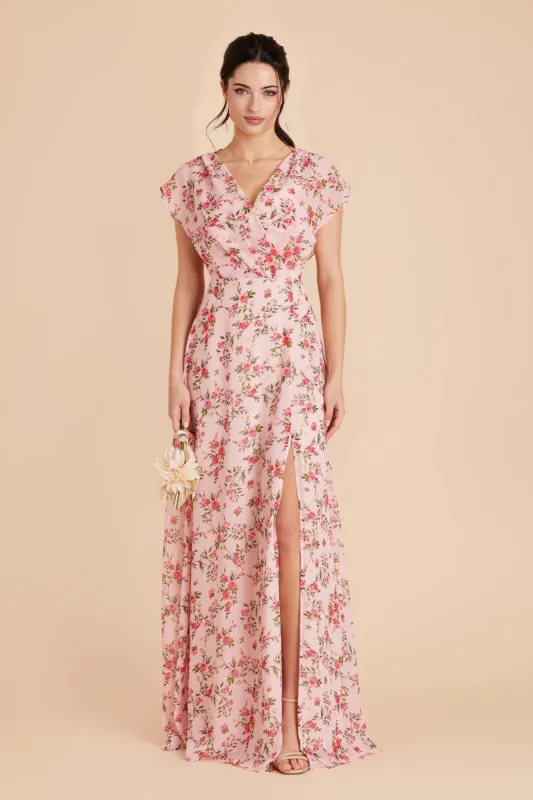Violet Chiffon Dress - Wild Rose Garden sold by Birdy Grey