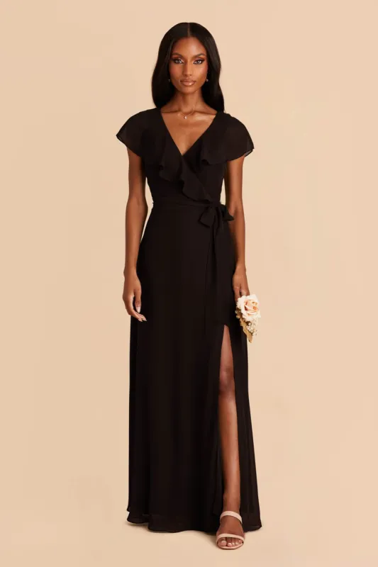 Jackson Chiffon Dress - Black sold by Birdy Grey
