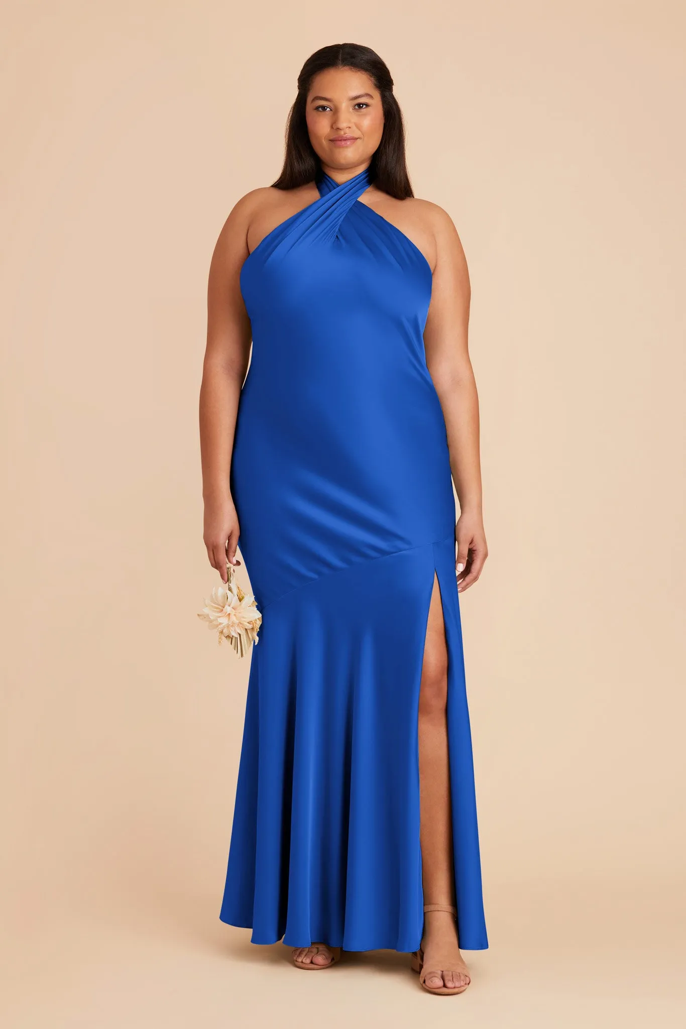 Stephanie Matte Satin Dress - Cobalt Blue sold by Birdy Grey product image thumbnail 2