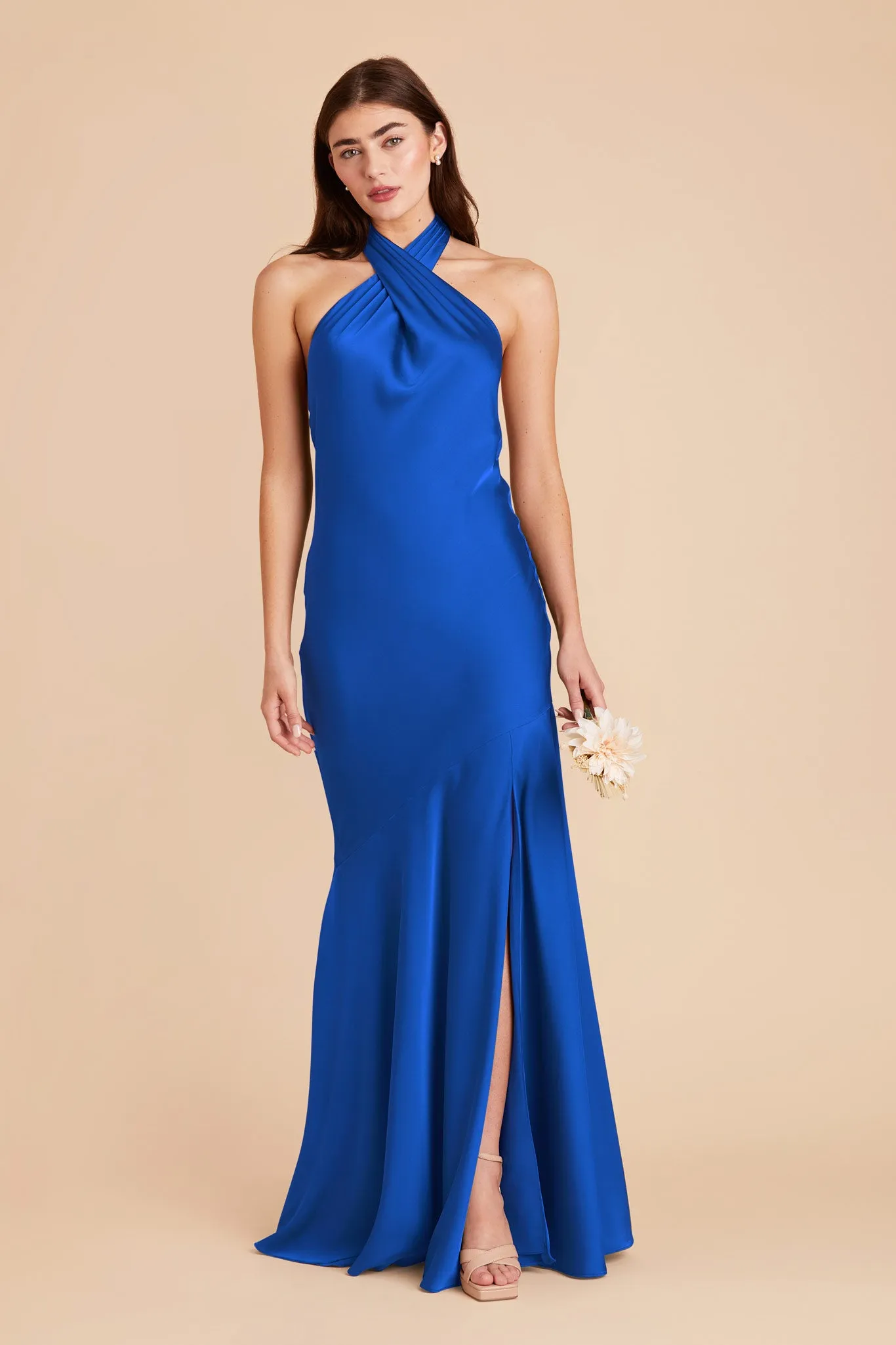 Stephanie Matte Satin Dress - Cobalt Blue sold by Birdy Grey product image thumbnail 3
