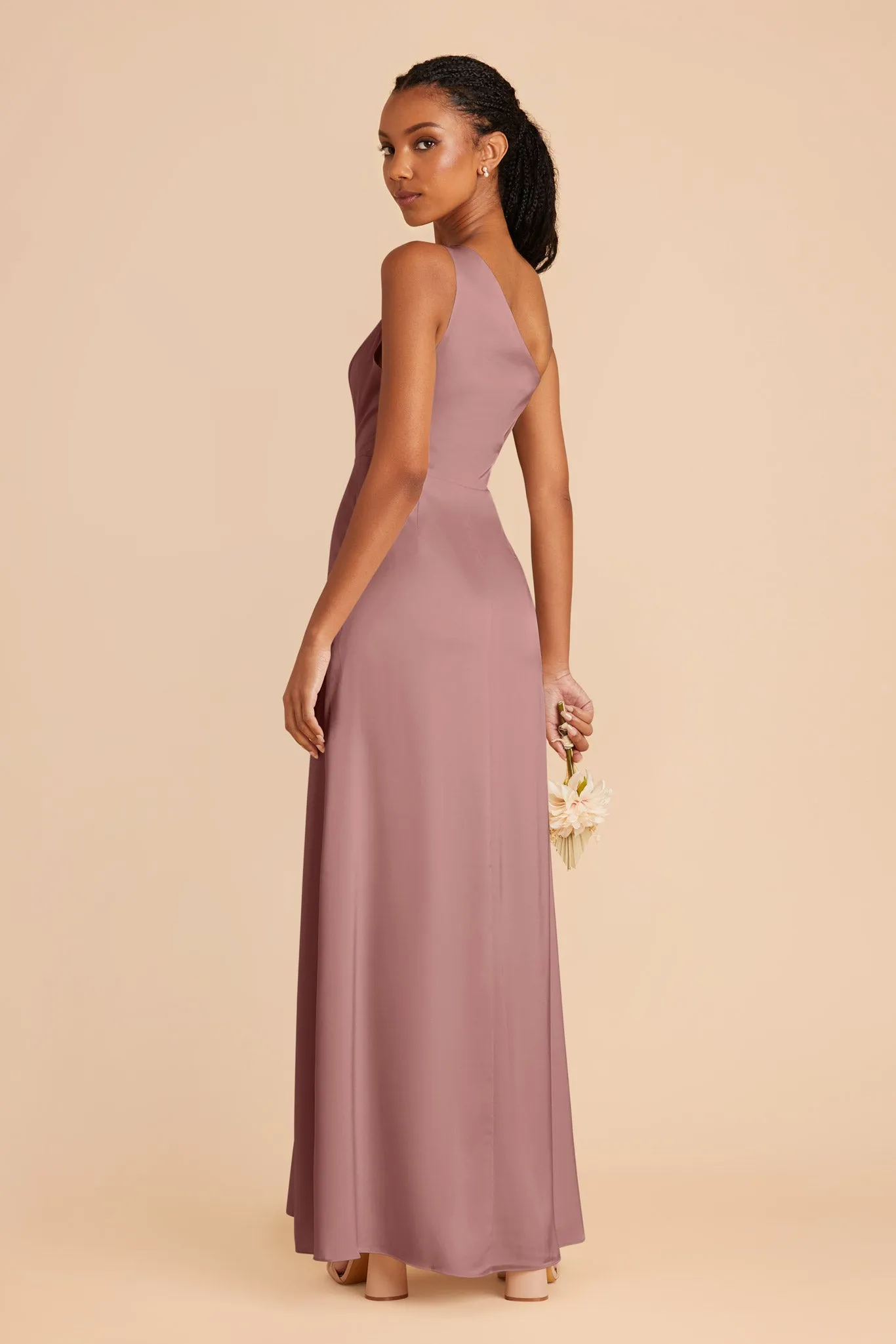 Kira Matte Satin Dress - Dark Mauve sold by Birdy Grey product image thumbnail 4