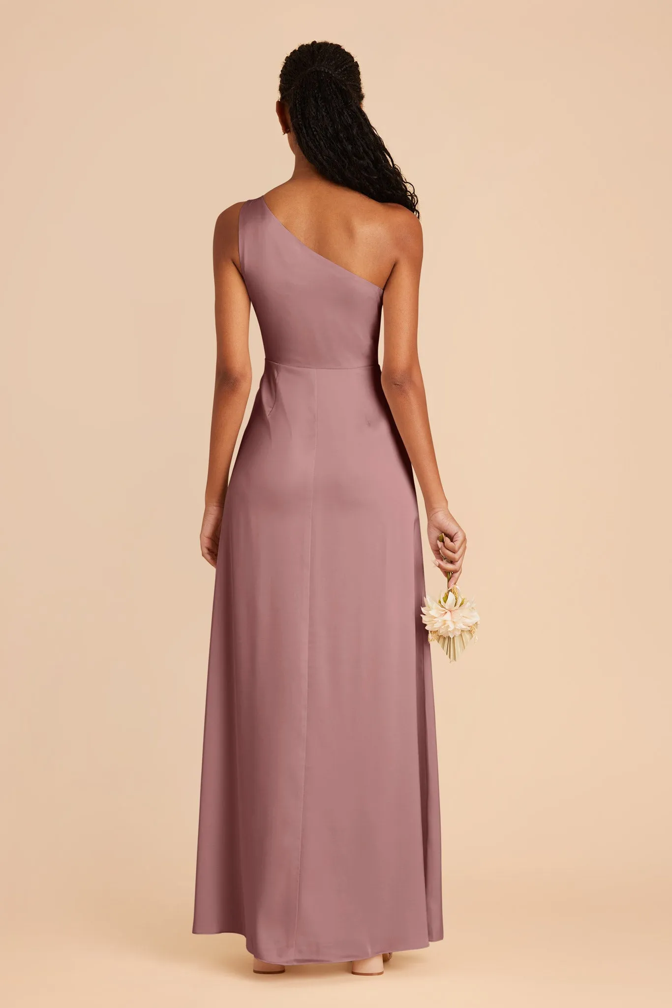Kira Matte Satin Dress - Dark Mauve sold by Birdy Grey product image thumbnail 5
