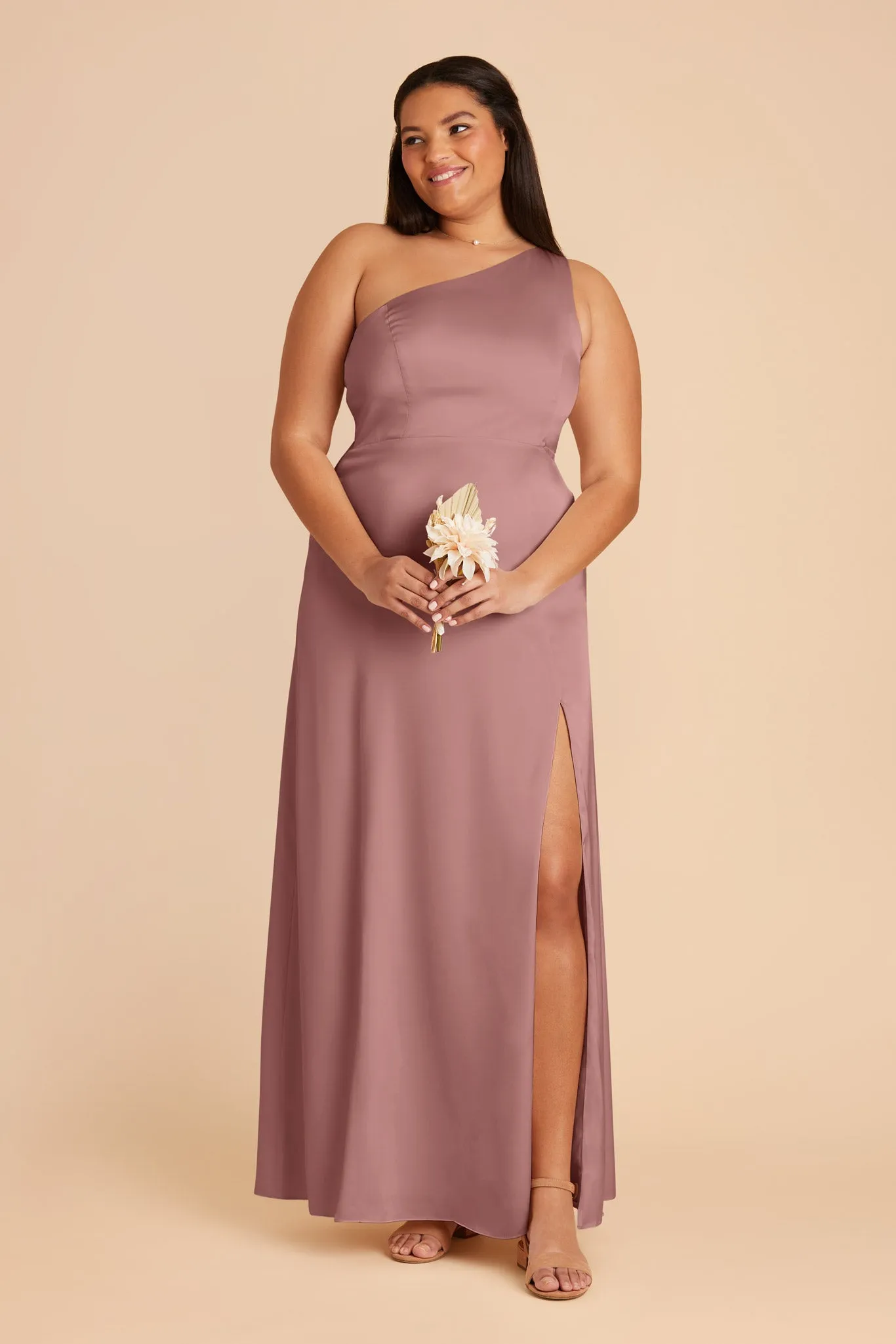 Kira Matte Satin Dress - Dark Mauve sold by Birdy Grey product image thumbnail 2