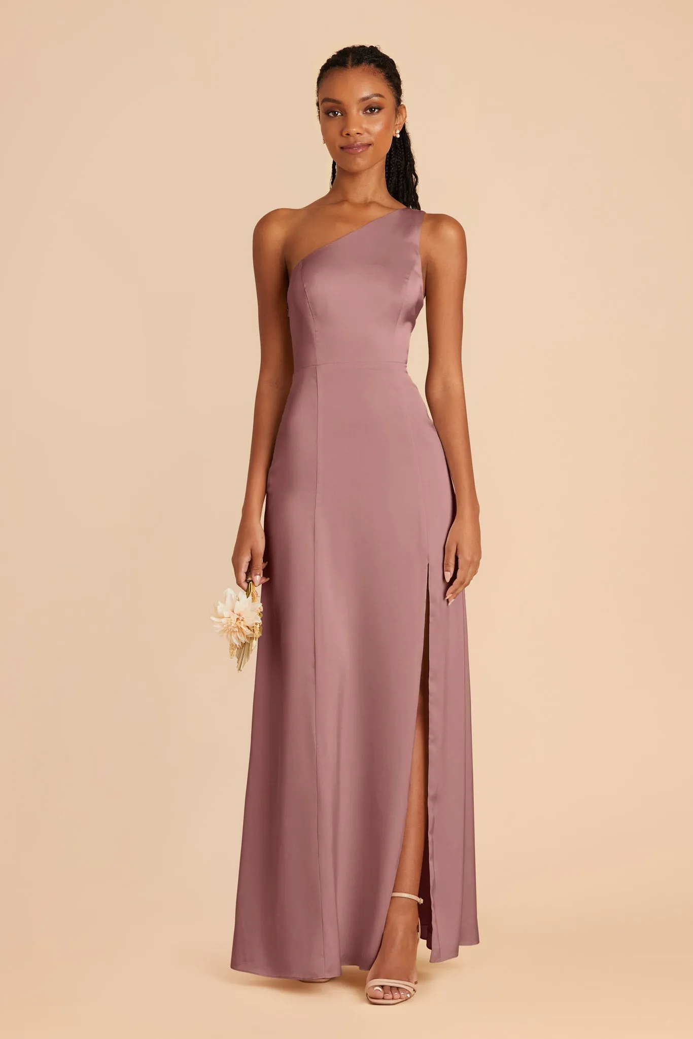 Kira Matte Satin Dress - Dark Mauve sold by Birdy Grey product image thumbnail 3