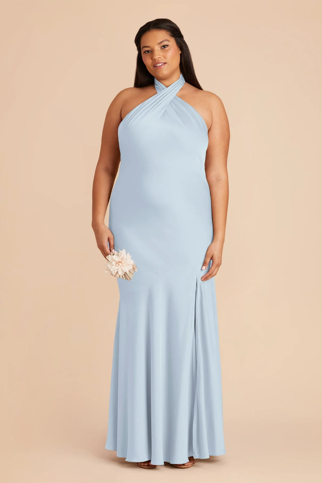 Stephanie Matte Satin Dress - Mist Blue sold by Birdy Grey product image thumbnail 2