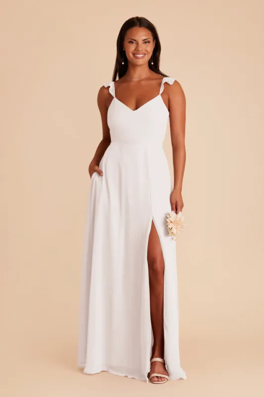 Doris Chiffon Dress - White sold by Birdy Grey