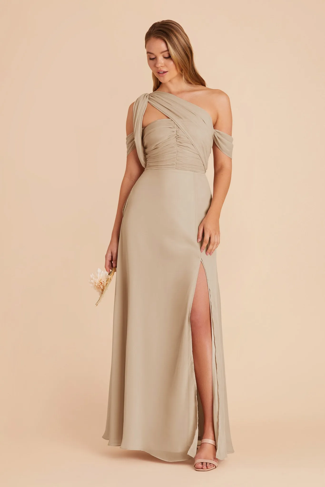 Cara Chiffon Dress - Almond sold by Birdy Grey product image thumbnail 2