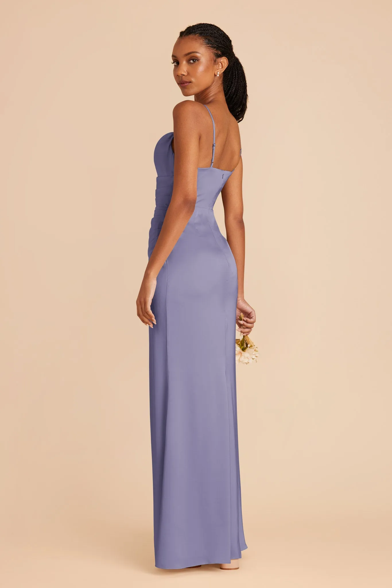 Lydia Matte Satin Dress - Wisteria sold by Birdy Grey product image thumbnail 4
