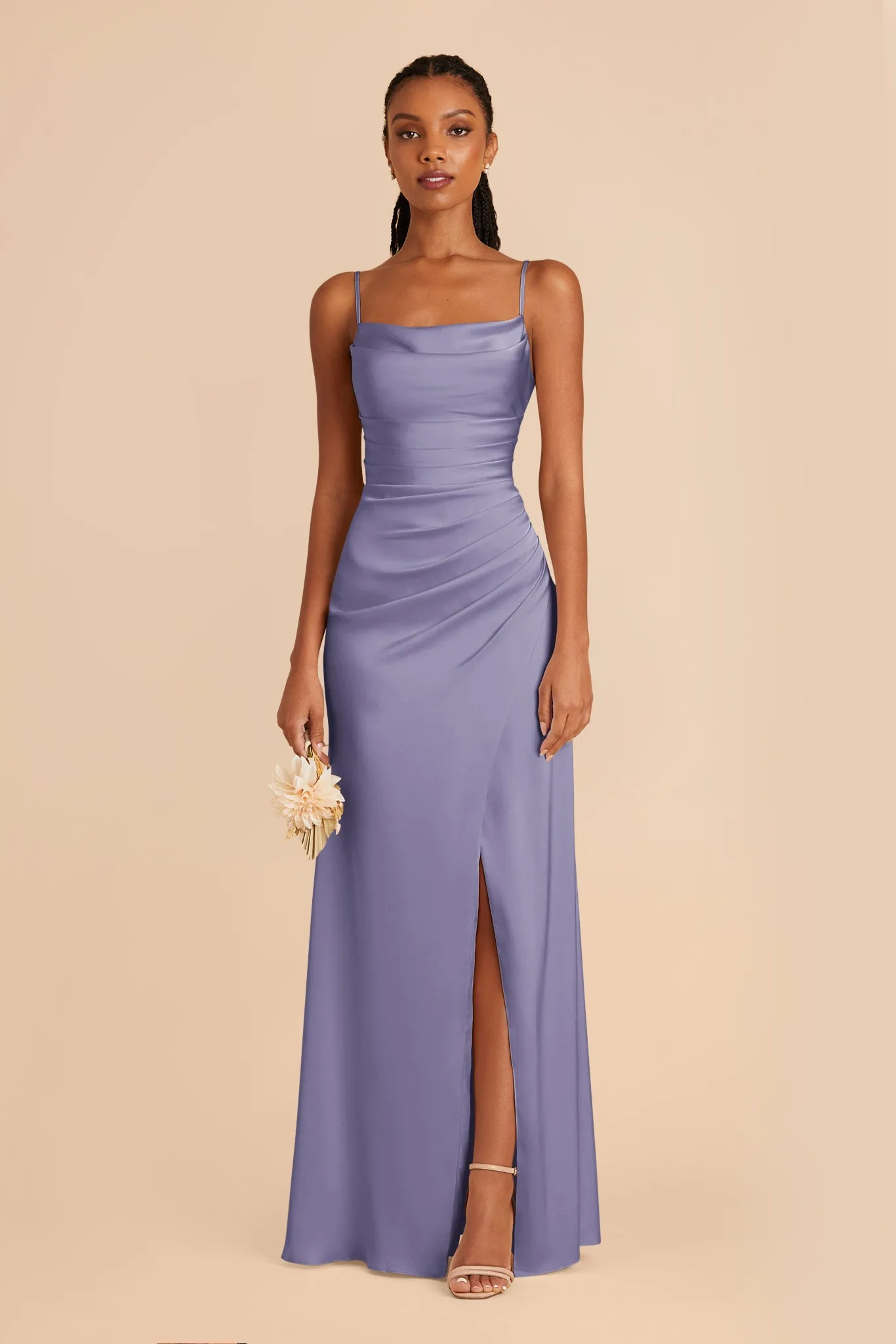Lydia Matte Satin Dress - Wisteria sold by Birdy Grey