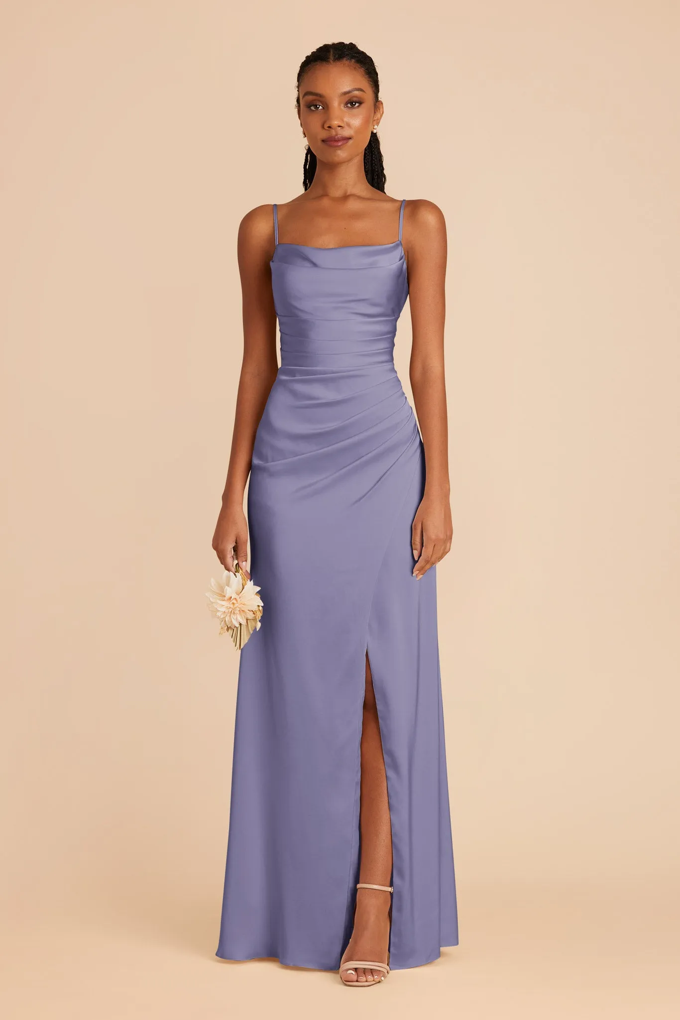 Lydia Matte Satin Dress - Wisteria sold by Birdy Grey product image thumbnail 3