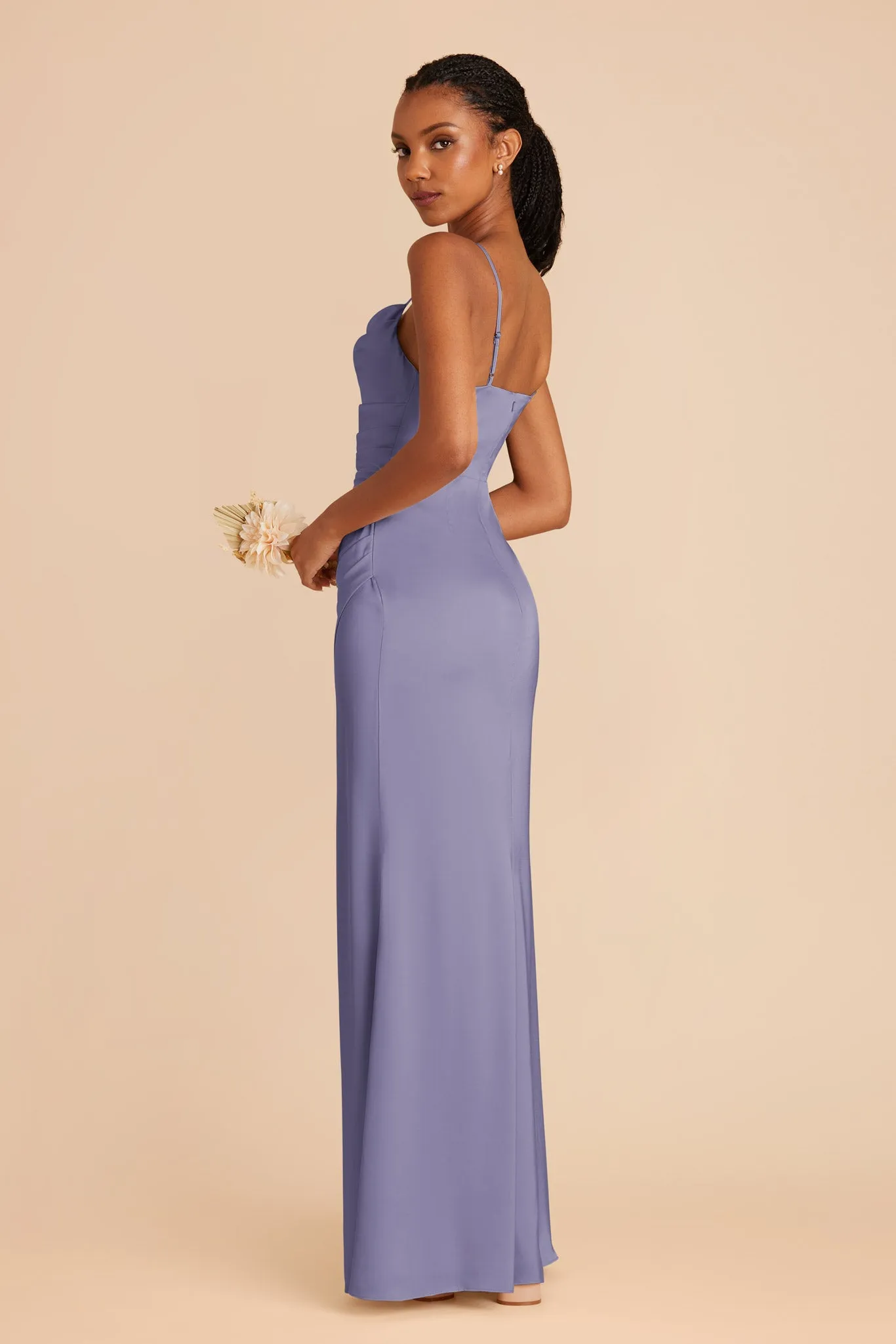 Lydia Matte Satin Dress - Wisteria sold by Birdy Grey product image thumbnail 5