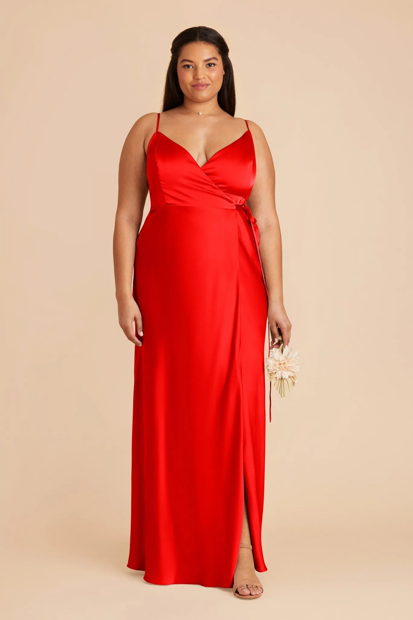 Cindy Matte Satin Dress - Lipstick Red sold by Birdy Grey product image thumbnail 2