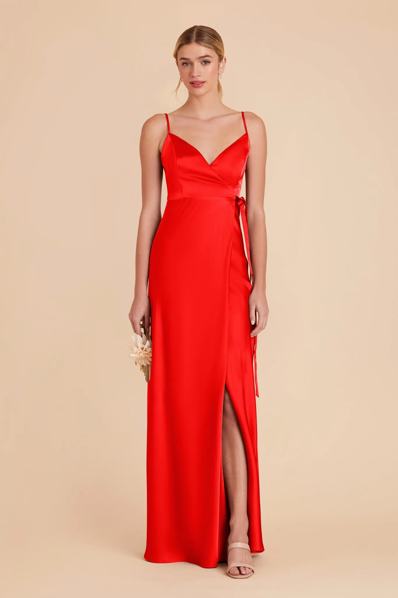 Cindy Matte Satin Dress - Lipstick Red sold by Birdy Grey product image thumbnail 3