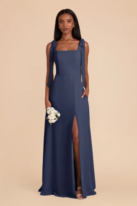 Alex Convertible Dress Chiffon - Slate Blue sold by Birdy Grey