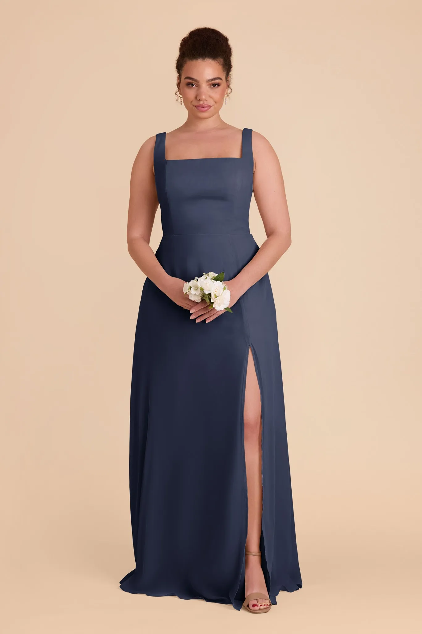 Alex Convertible Dress Chiffon - Slate Blue sold by Birdy Grey product image thumbnail 2