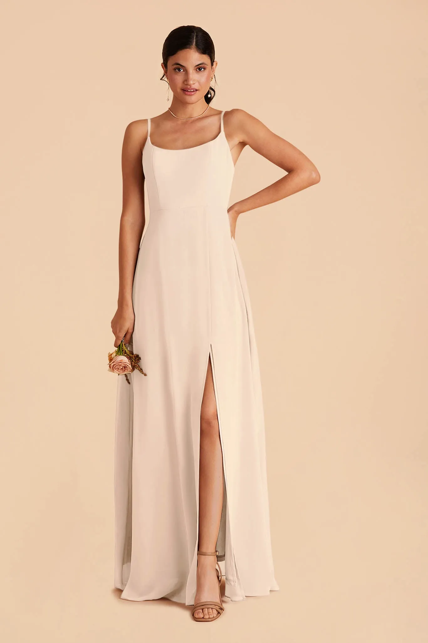 Amy Chiffon Dress - Champagne sold by Birdy Grey product image thumbnail 3