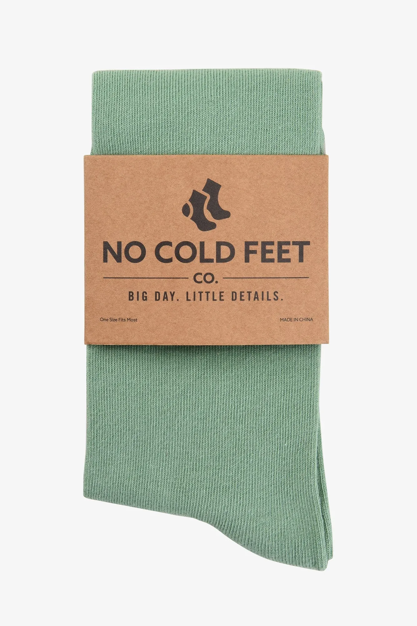 Solid Groomsmen Socks By No Cold Feet - Green sold by Birdy Grey product image thumbnail 3