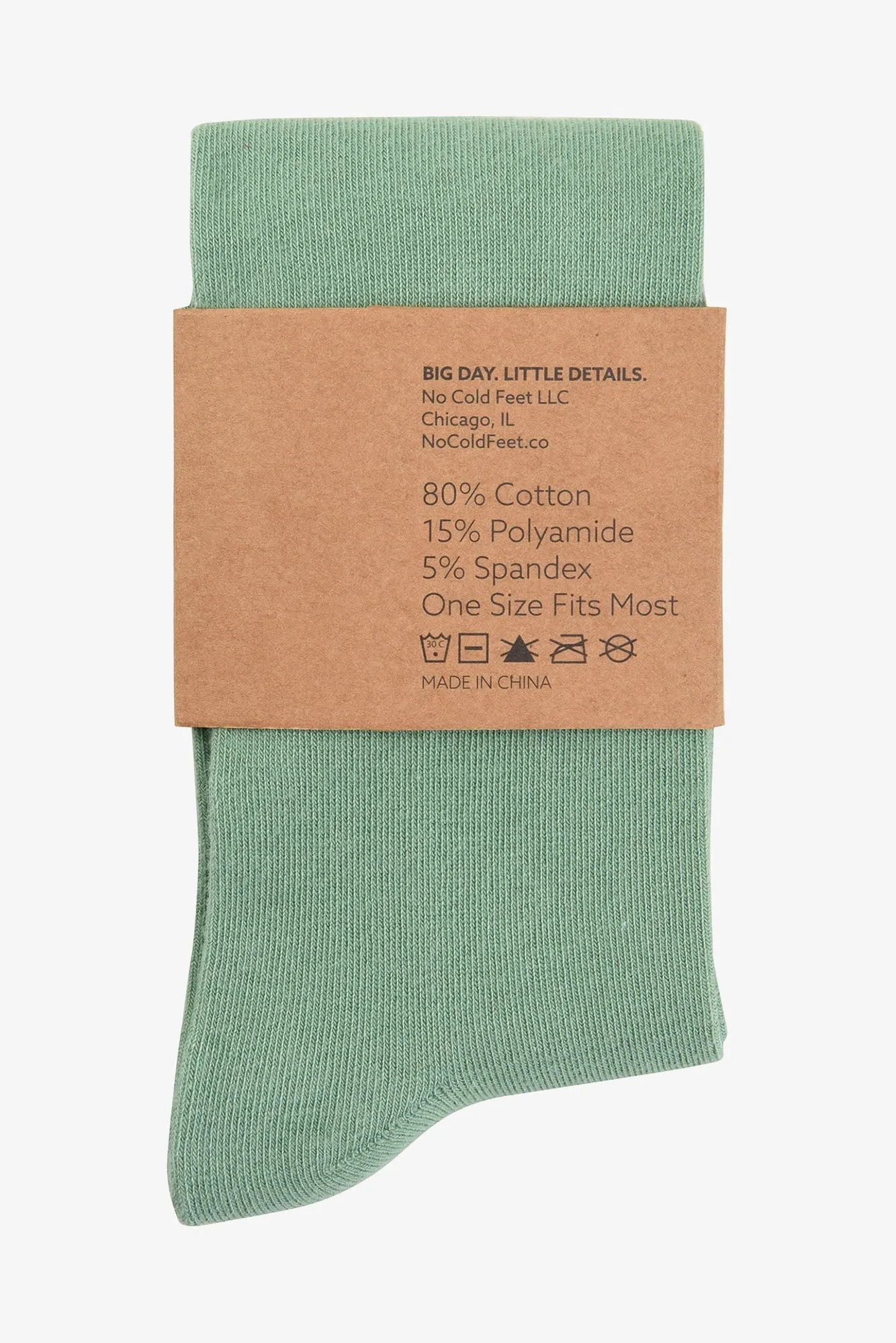 Solid Groomsmen Socks By No Cold Feet - Green sold by Birdy Grey product image thumbnail 4