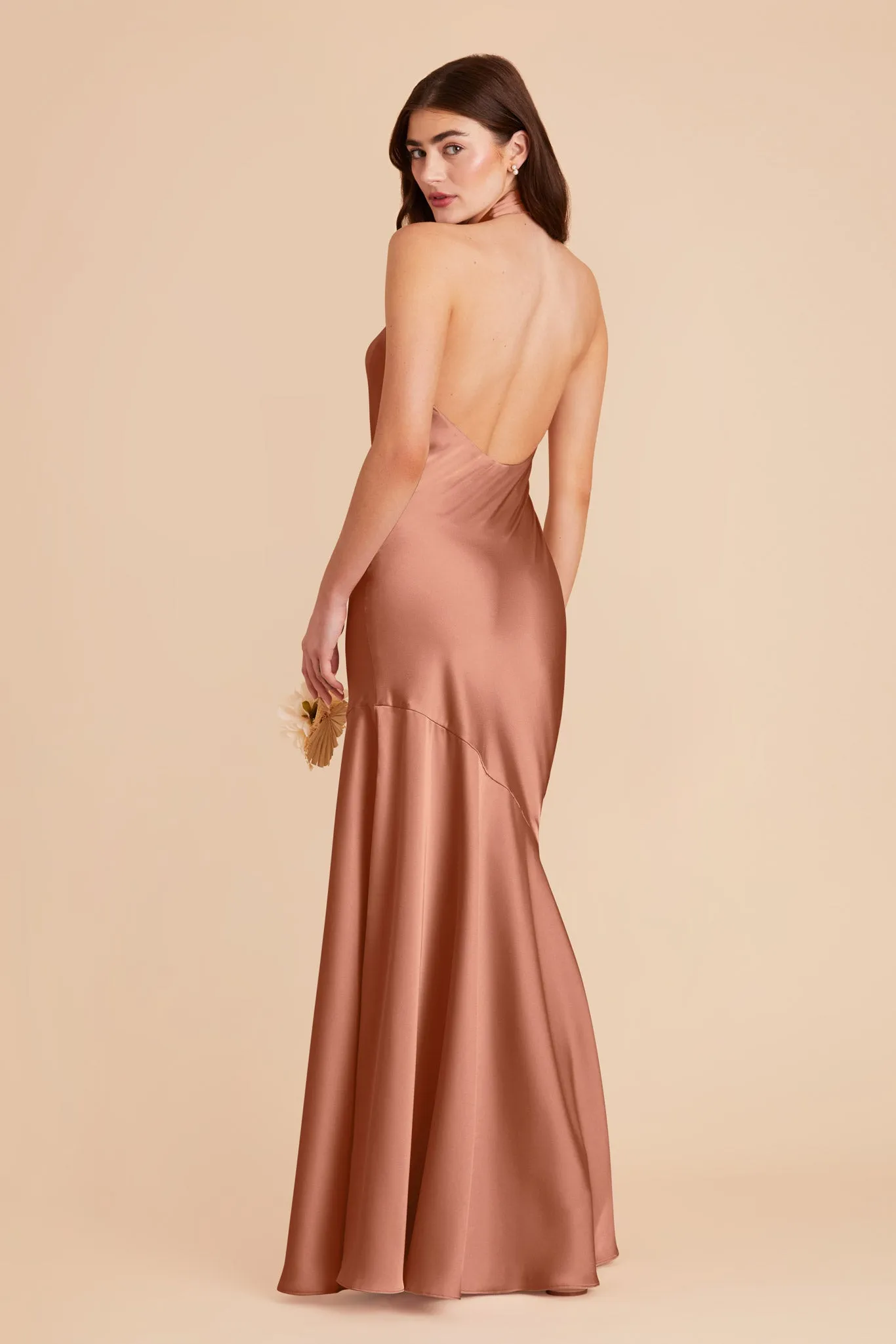 Stephanie Matte Satin Dress - Desert Rose sold by Birdy Grey product image thumbnail 4