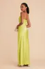 Lisa Long Matte Satin Dress - Chartreuse sold by Birdy Grey