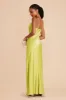 Lisa Long Matte Satin Dress - Chartreuse sold by Birdy Grey