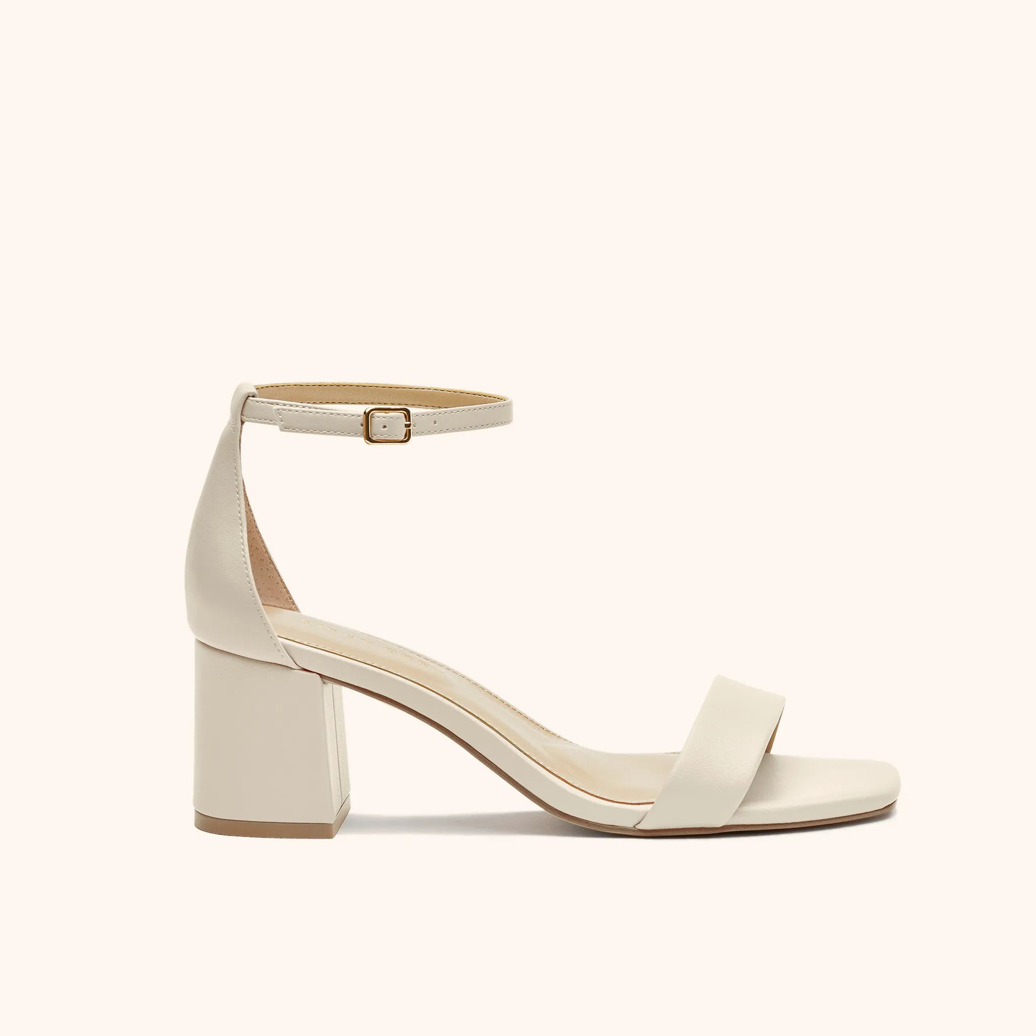 Natalie Chunky Heel - Almond sold by Birdy Grey