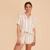 Eddie Pajama Set - Taupe Stripe sold by Birdy Grey