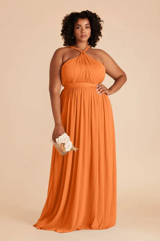 Kiko Chiffon Dress - Apricot sold by Birdy Grey