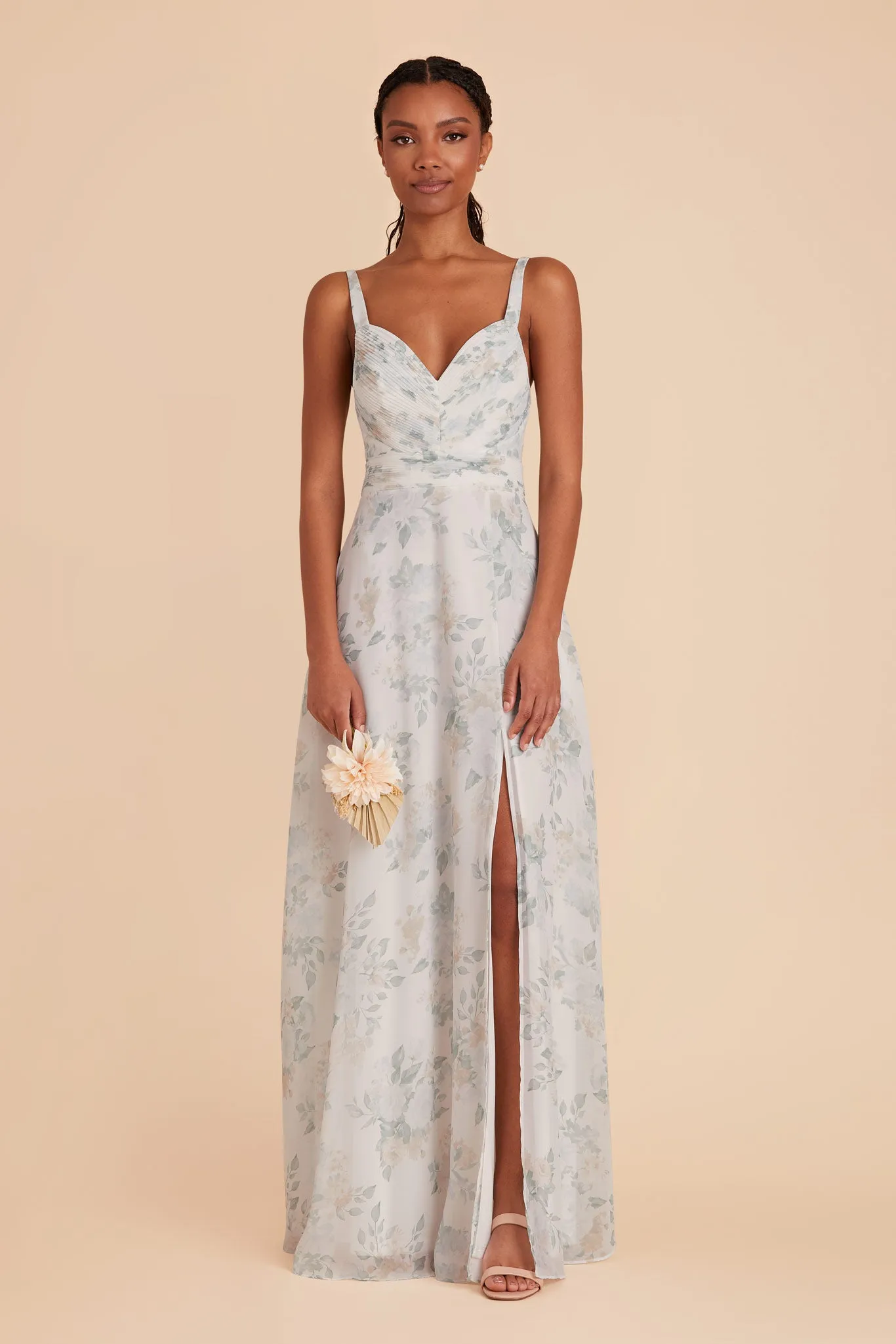 Deborah Chiffon Dress - Sage Spring Garden sold by Birdy Grey product image thumbnail 3