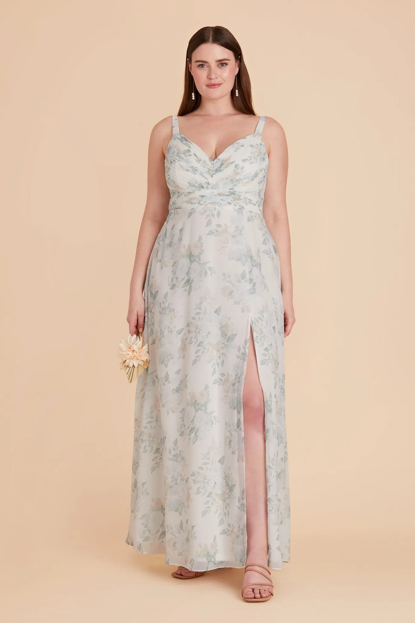 Deborah Chiffon Dress - Sage Spring Garden sold by Birdy Grey product image thumbnail 2