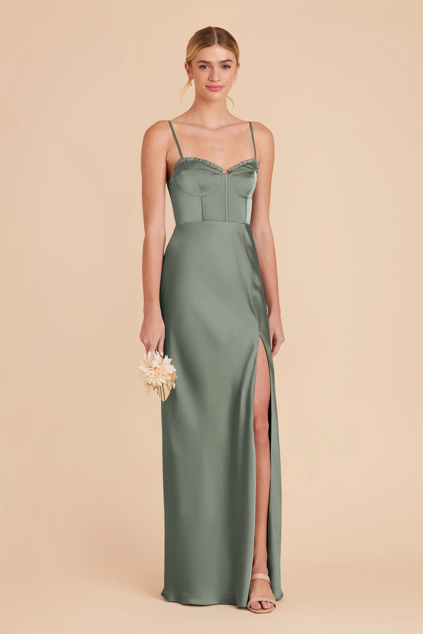 Jessica Matte Satin Dress - Sea Glass sold by Birdy Grey product image thumbnail 3