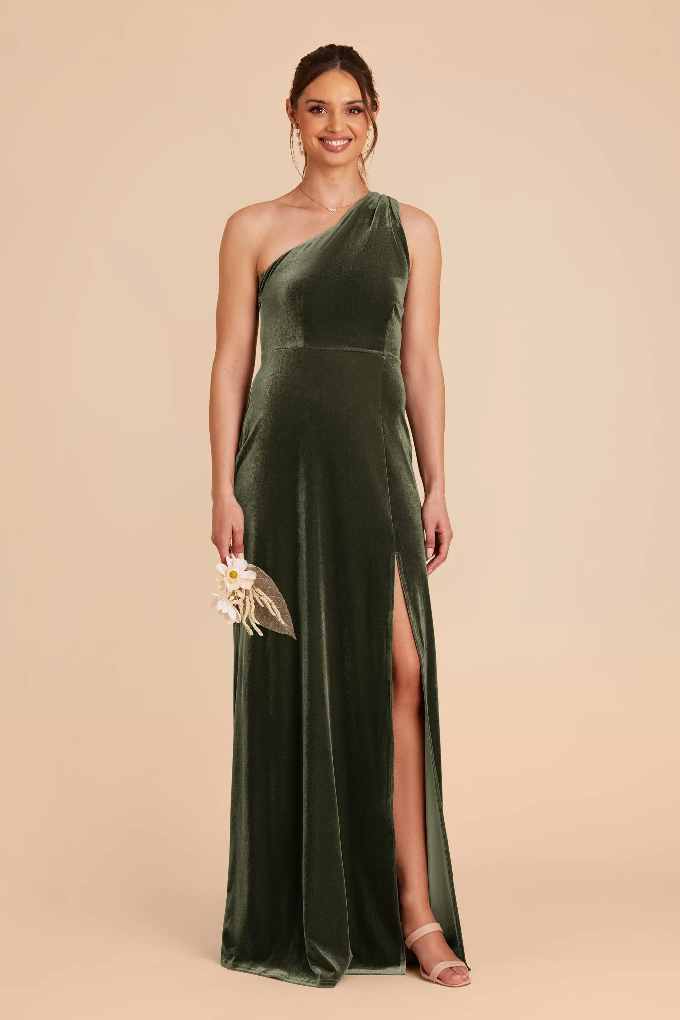 Kira Velvet Dress - Olive sold by Birdy Grey product image thumbnail 5