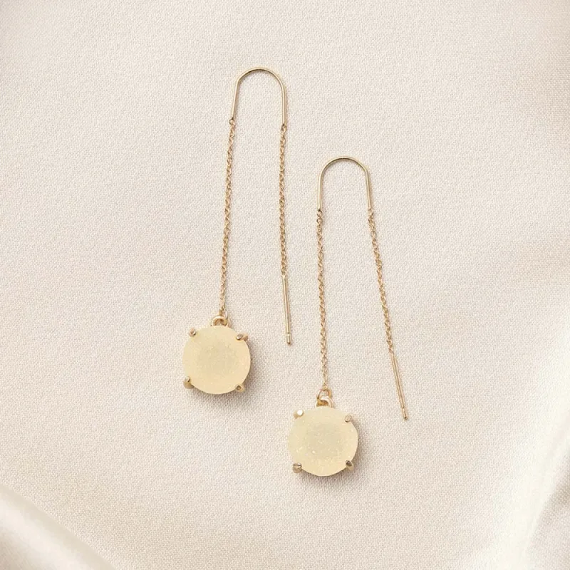Freddie Threader Earrings - Champagne sold by Birdy Grey