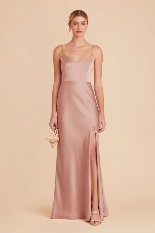 Jay Matte Satin Dress - English Rose sold by Birdy Grey