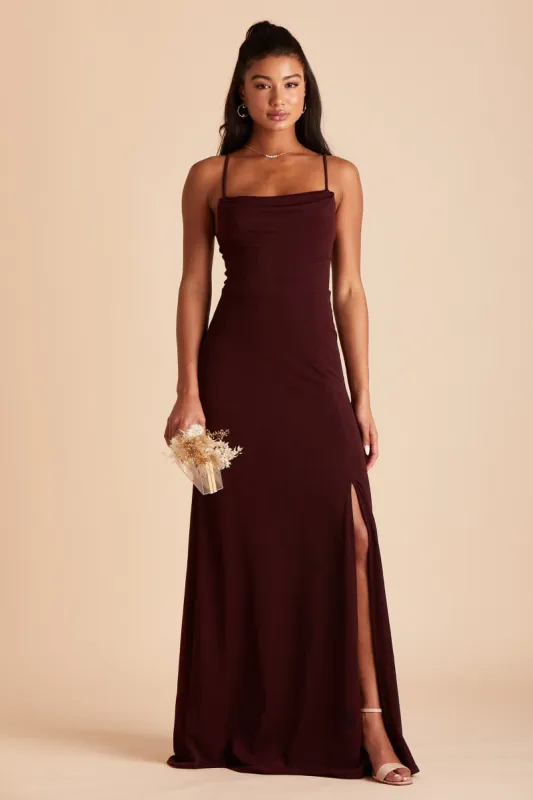Ash Crepe Dress - Cabernet sold by Birdy Grey