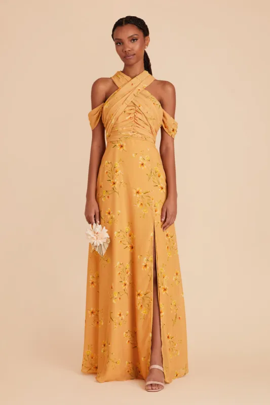 Cara Chiffon Dress - Marigold le Fleur sold by Birdy Grey