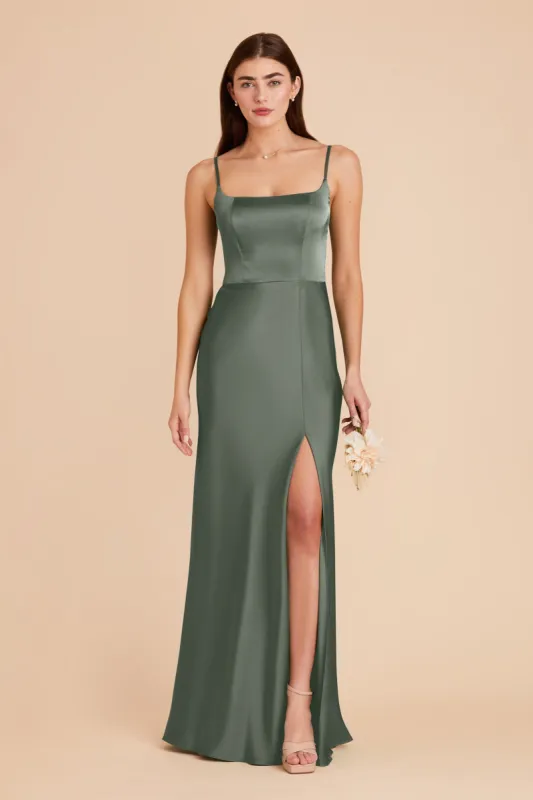 Mai Matte Satin Dress - Eucalyptus sold by Birdy Grey