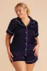 Jonny Satin Pajama Set - Navy sold by Birdy Grey