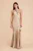 Stephanie Matte Satin Dress - Gold sold by Birdy Grey