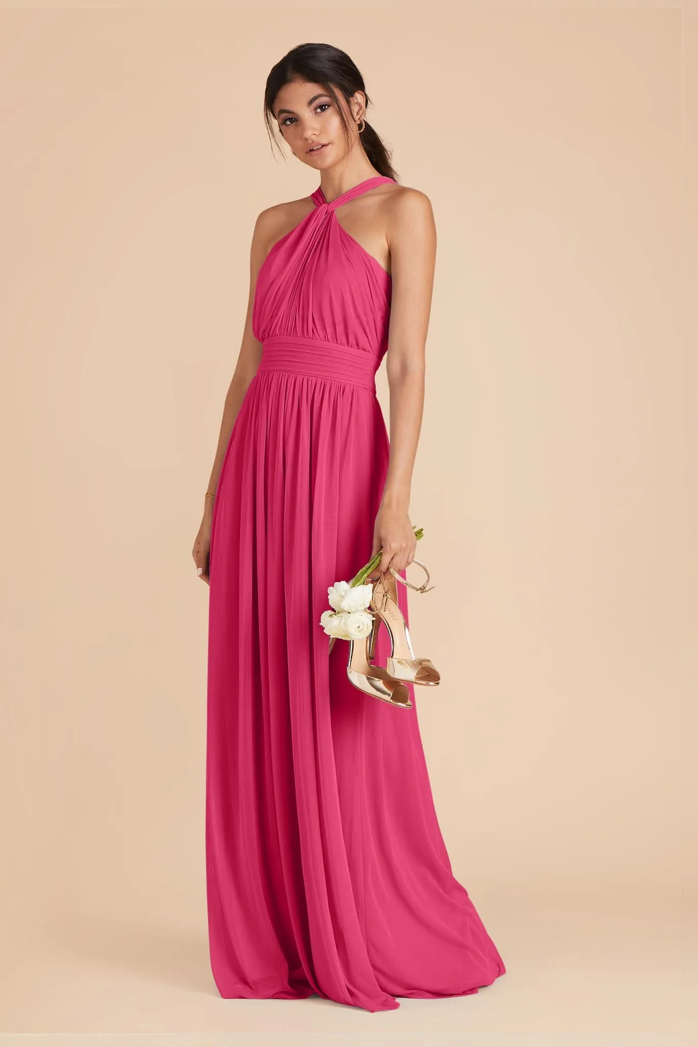 Kiko Chiffon Dress - Fuchsia sold by Birdy Grey product image thumbnail 3