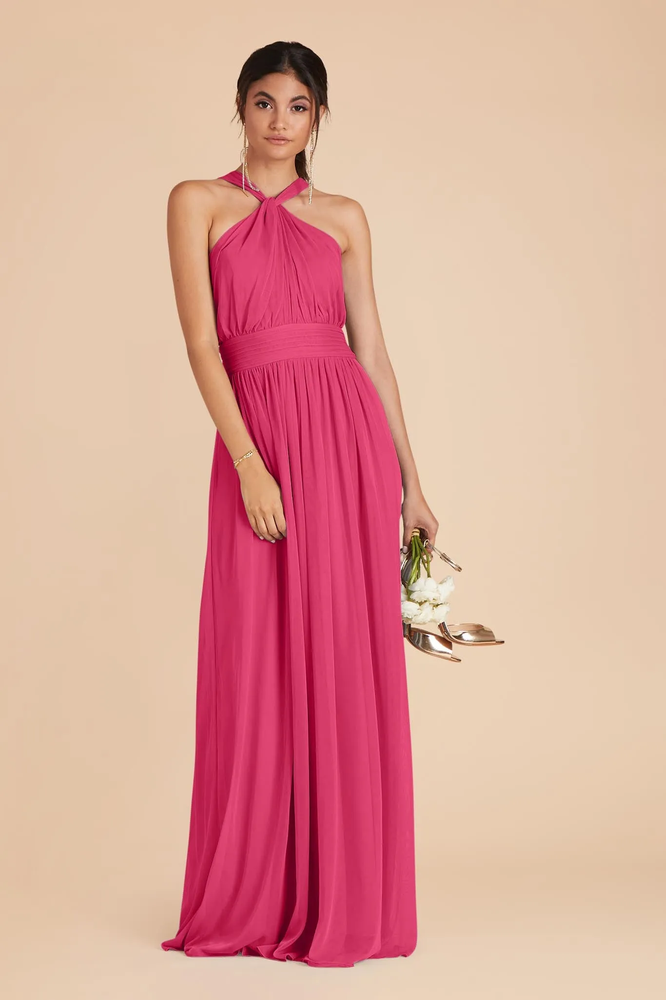 Kiko Chiffon Dress - Fuchsia sold by Birdy Grey product image thumbnail 2