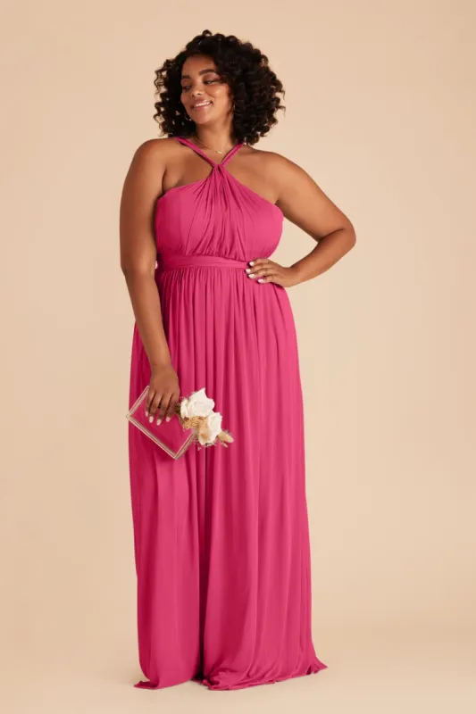 Kiko Chiffon Dress - Fuchsia sold by Birdy Grey