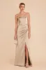 Anne Matte Satin Dress - Gold sold by Birdy Grey