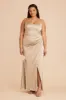 Anne Matte Satin Dress - Gold sold by Birdy Grey