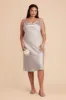 Lisa Matte Satin Midi Dress - Platinum sold by Birdy Grey