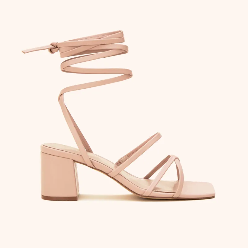 Rocky Chunky Heel - Nude Blush sold by Birdy Grey