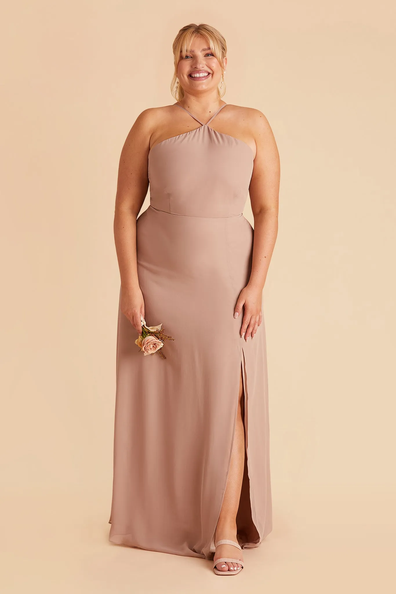 Juliet Chiffon Dress - Taupe sold by Birdy Grey product image thumbnail 2