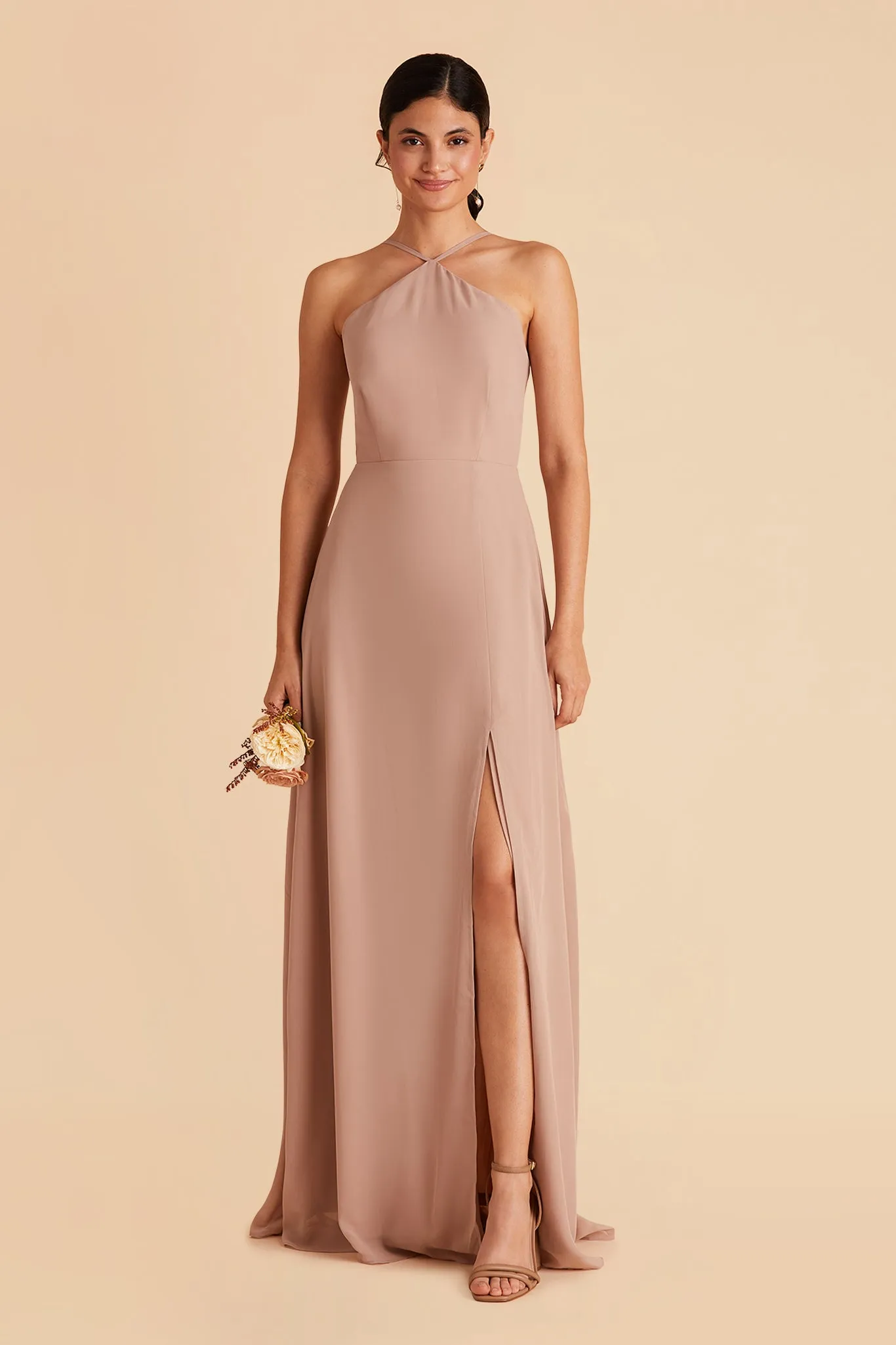 Juliet Chiffon Dress - Taupe sold by Birdy Grey product image thumbnail 3