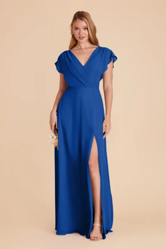 Violet Chiffon Dress - Cobalt Blue sold by Birdy Grey