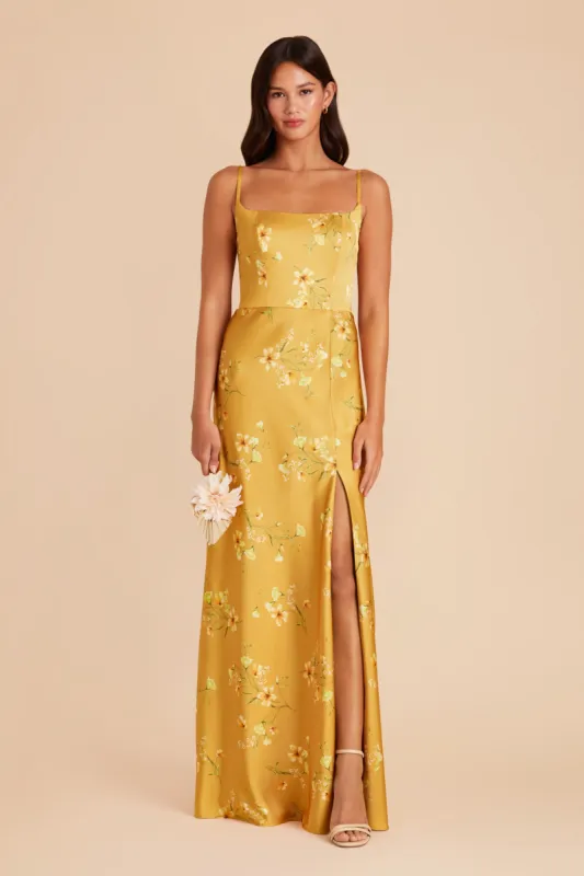 Mai Matte Satin Dress - Marigold Le Fleur sold by Birdy Grey